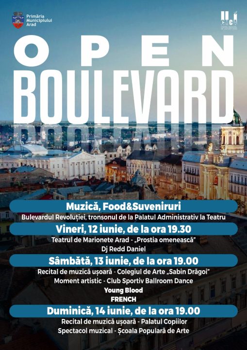 Open Boulevard, ediția 2026 – Muzică, mâncare și alte atracții, în centrul Aradului item-thumbnail
