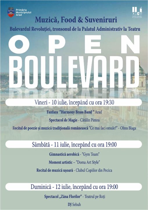 Open Boulevard – Spectacole, street-food și alte atracții, în centrul Aradului item-thumbnail