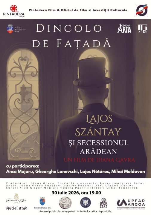 Filmul „Dincolo de fațadă. Lajos Szántay și Secessionul arădean“, reproiectat la Cinematograful „Arta“ din Arad item-thumbnail