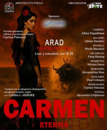 Spectacolul de operă „Carmen – Eterna” ajunge la Arad pe 5 octombrie, într-o adaptare regizată de Cătălin Ionescu Arbore item-thumbnail