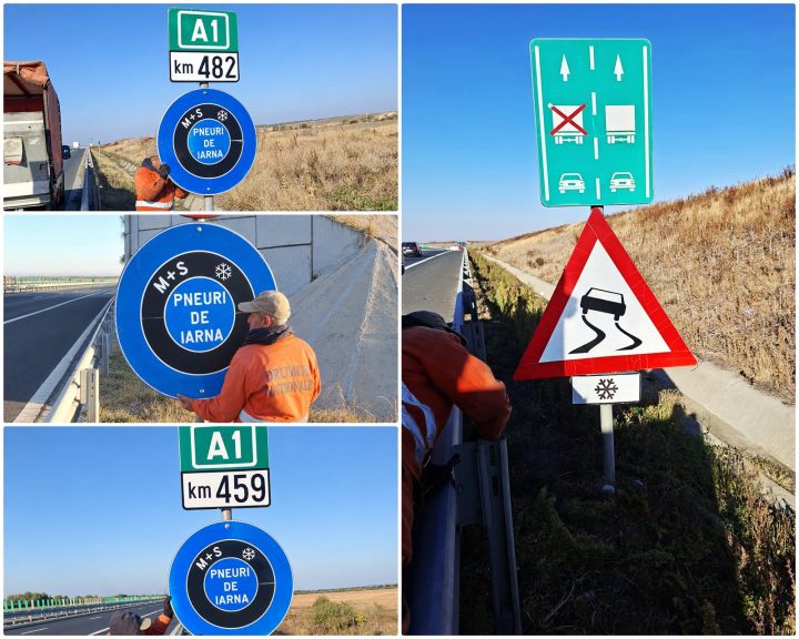 Pe Autostrada A1 a început montarea indicatoarelor specifice sezonului de iarnă item-thumbnail