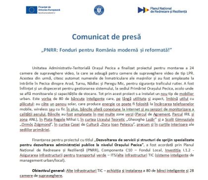 COMUNICAT DE PRESĂ item-thumbnail